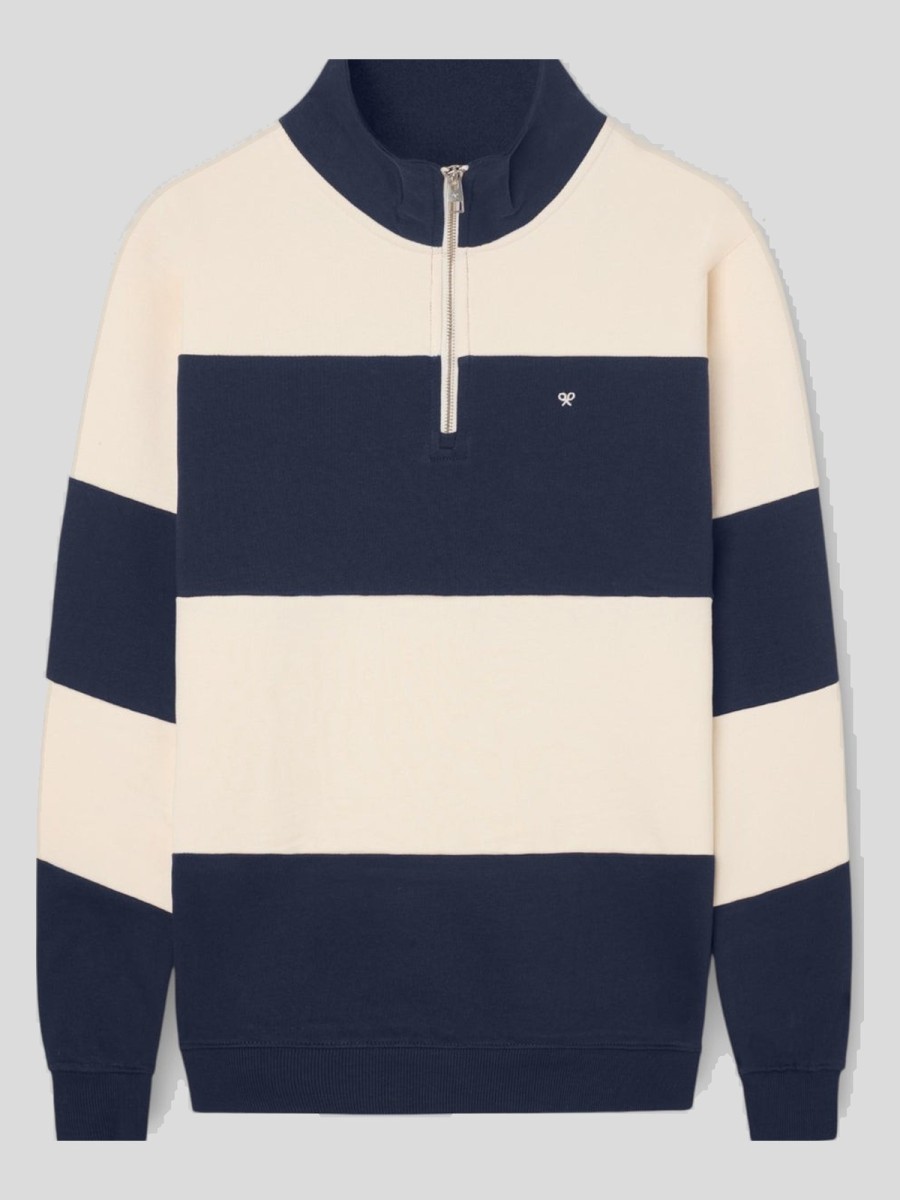 Sudadera Silbon Azul Marino Media Cremallera