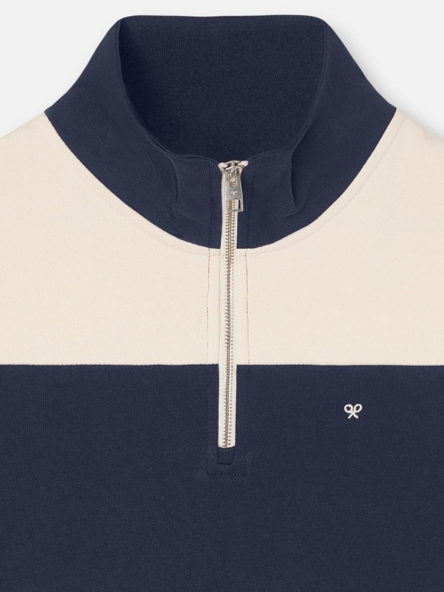 Sudadera Silbon Azul Marino Media Cremallera