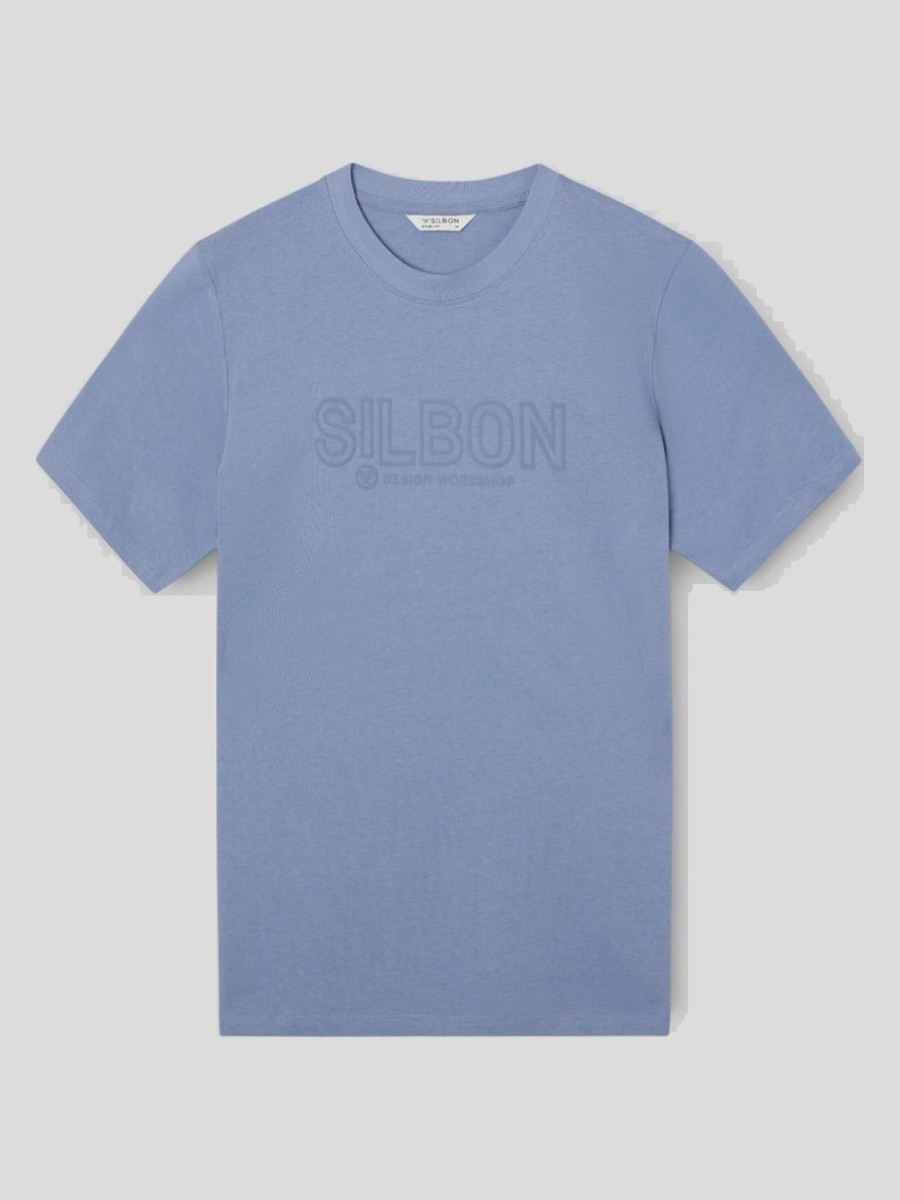 Camiseta 100% Algodón Silbon Azul Marino Design Workshop