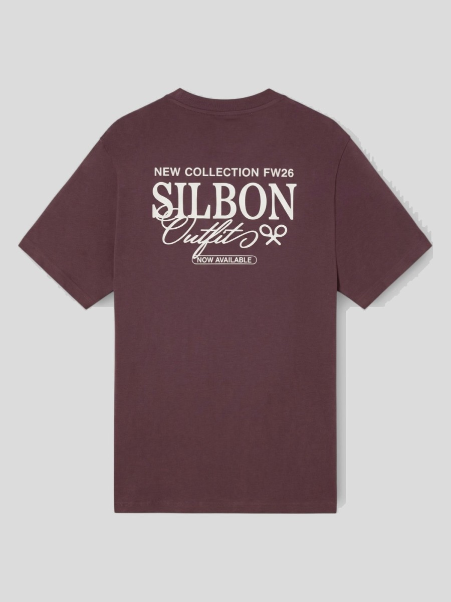 Camiseta Silbon Burdeos 100% Algodón Outfit