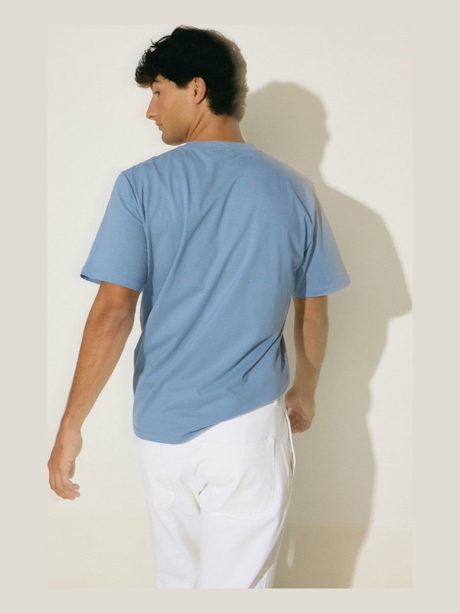 Camiseta 100% Algodón Silbon Azul Marino Design Workshop