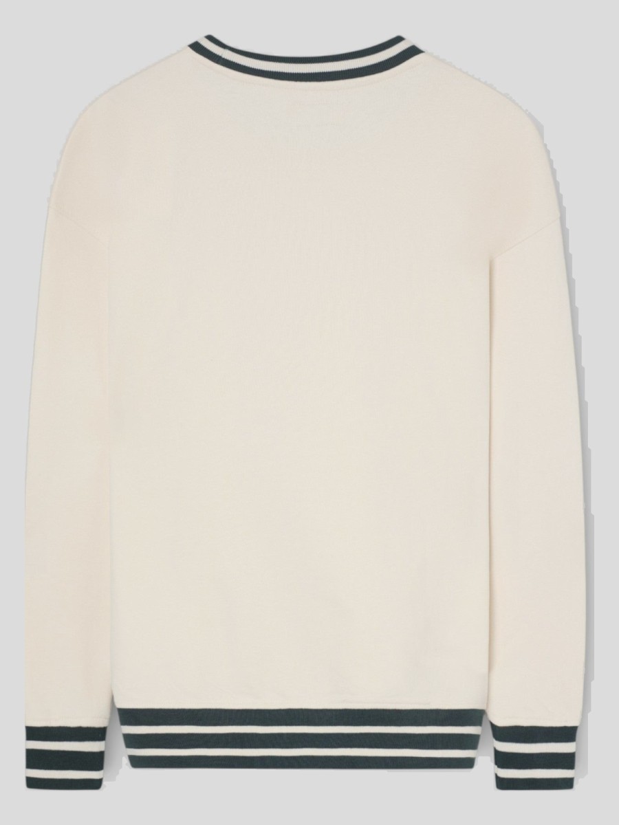 Sudadera Silbon Crema de Algodón Relaxed Fit