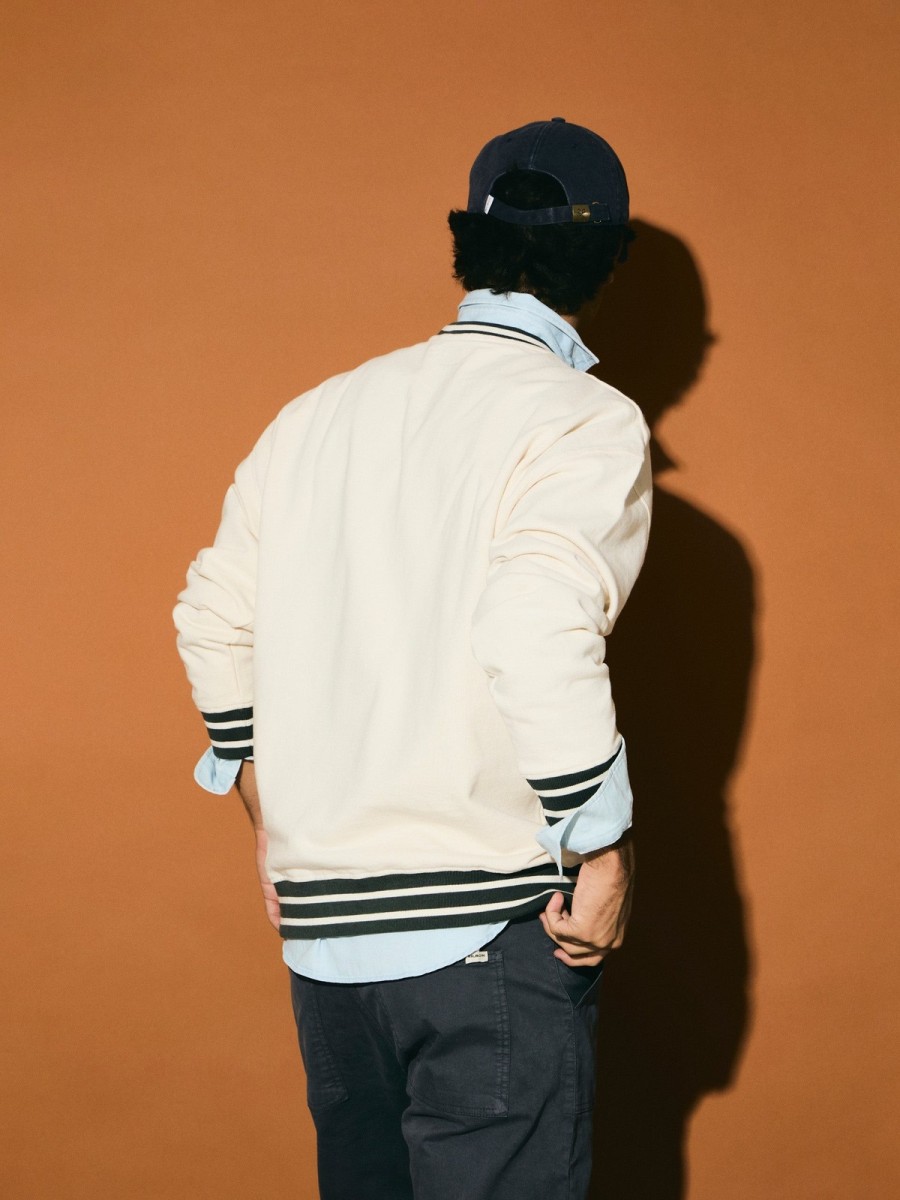 Sudadera Silbon Crema de Algodón Relaxed Fit