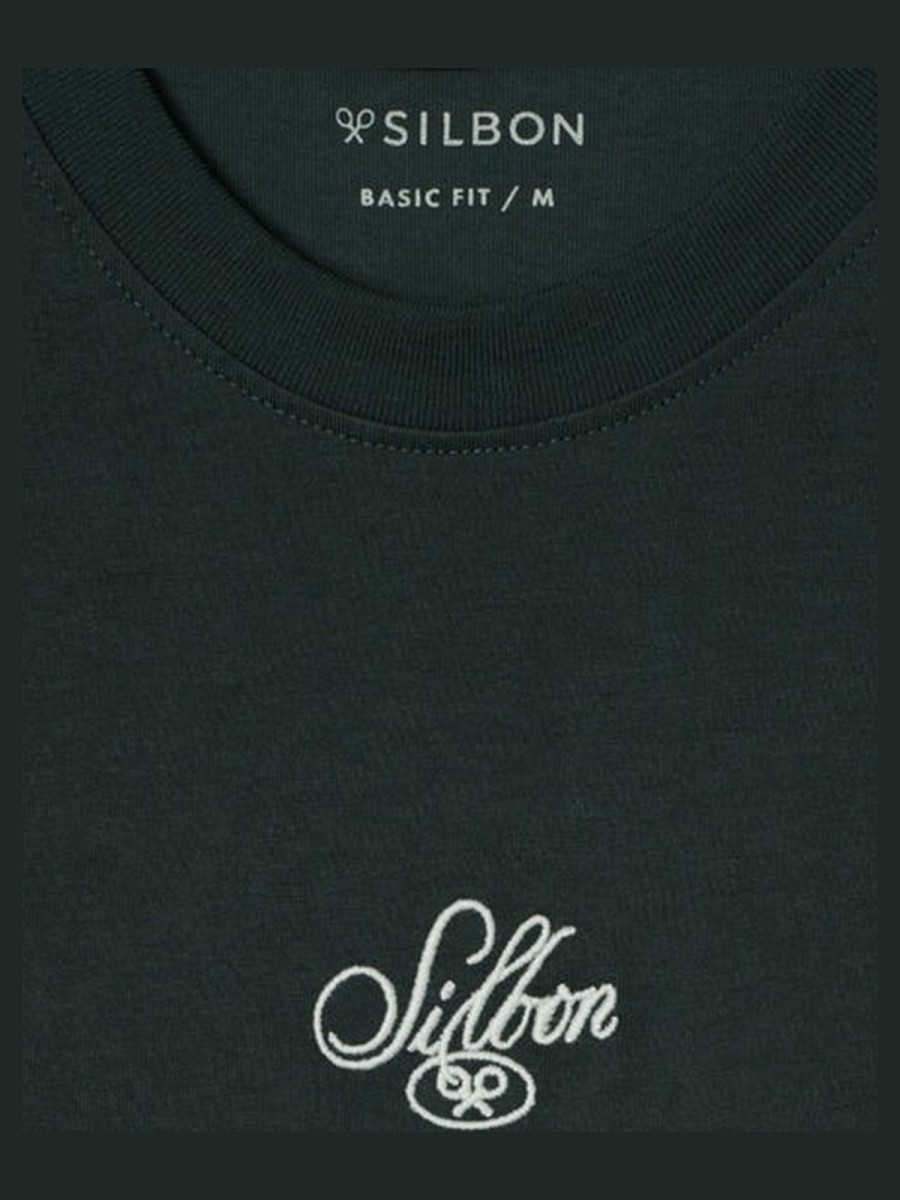 Camiseta Silbon 100% Algodón Verde con Estampado