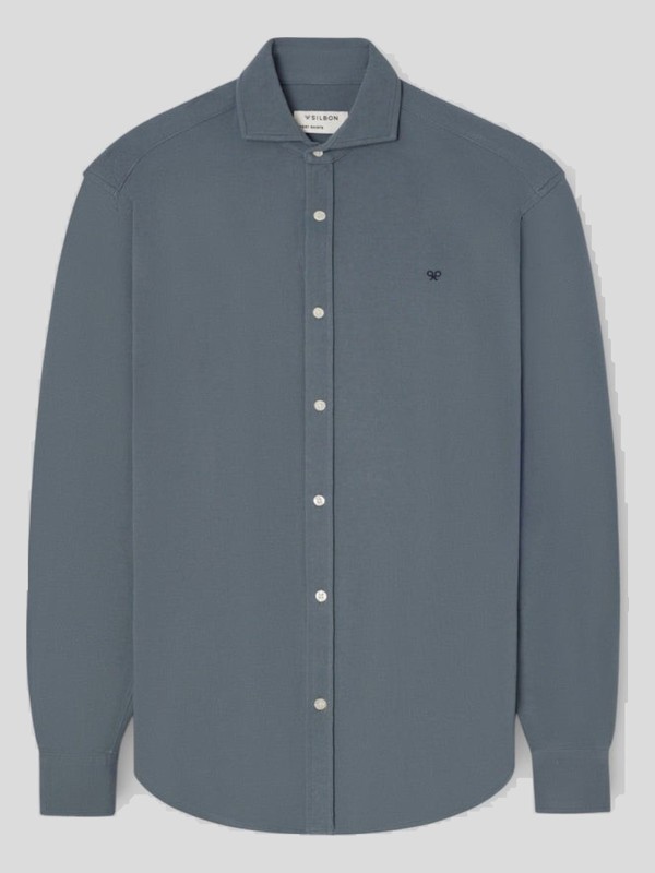 Camisa Silbon de piqué 100% algodón con cuello cutaway