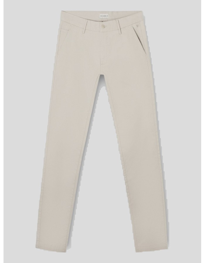 Pantalón chino Silbon beig en algodón y elastano