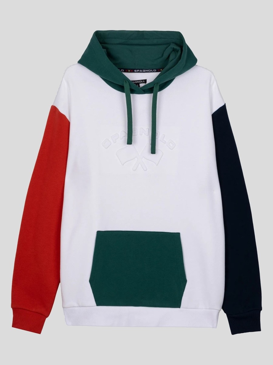 Sudadera Spagnolo de Hombre con Capucha Blanca