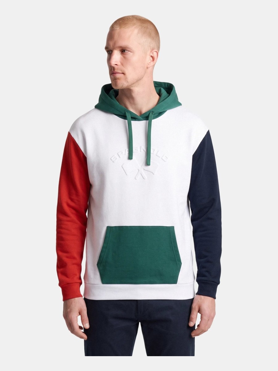 Sudadera Spagnolo de Hombre con Capucha Blanca
