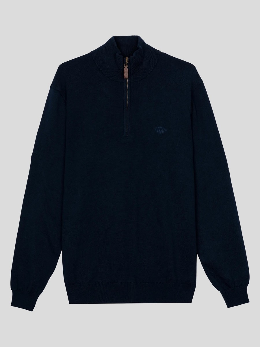 Jersey Spagnolo 100% Algodón Cuello Cremallera Hombre