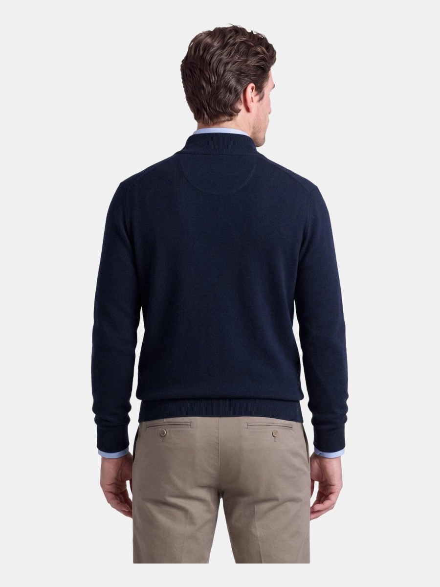 Jersey Spagnolo 100% Algodón Cuello Cremallera Hombre