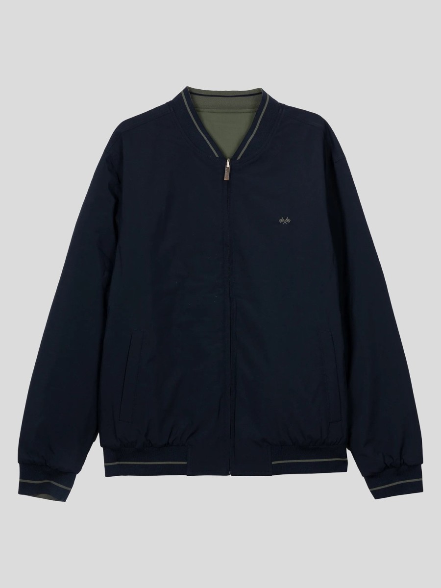 Cazadora Reversible Spagnolo Hombre Marino Verde