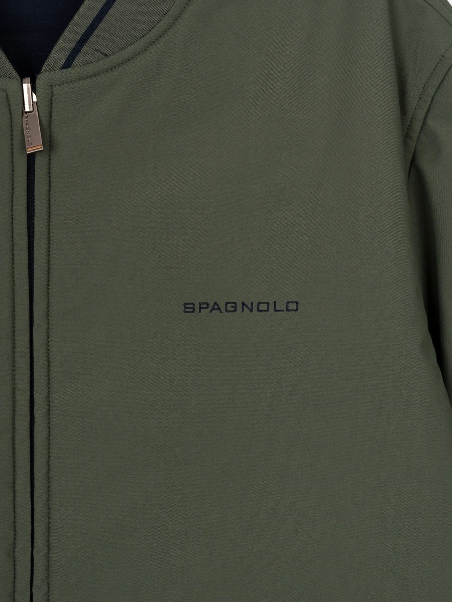 Cazadora Reversible Spagnolo Hombre Marino Verde